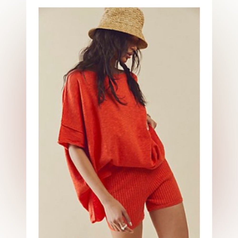 FREE PEOPLE sweater short set